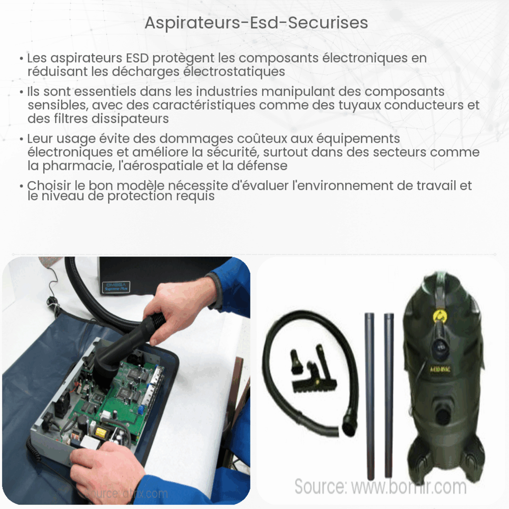 Aspirateurs ESD sécurisés