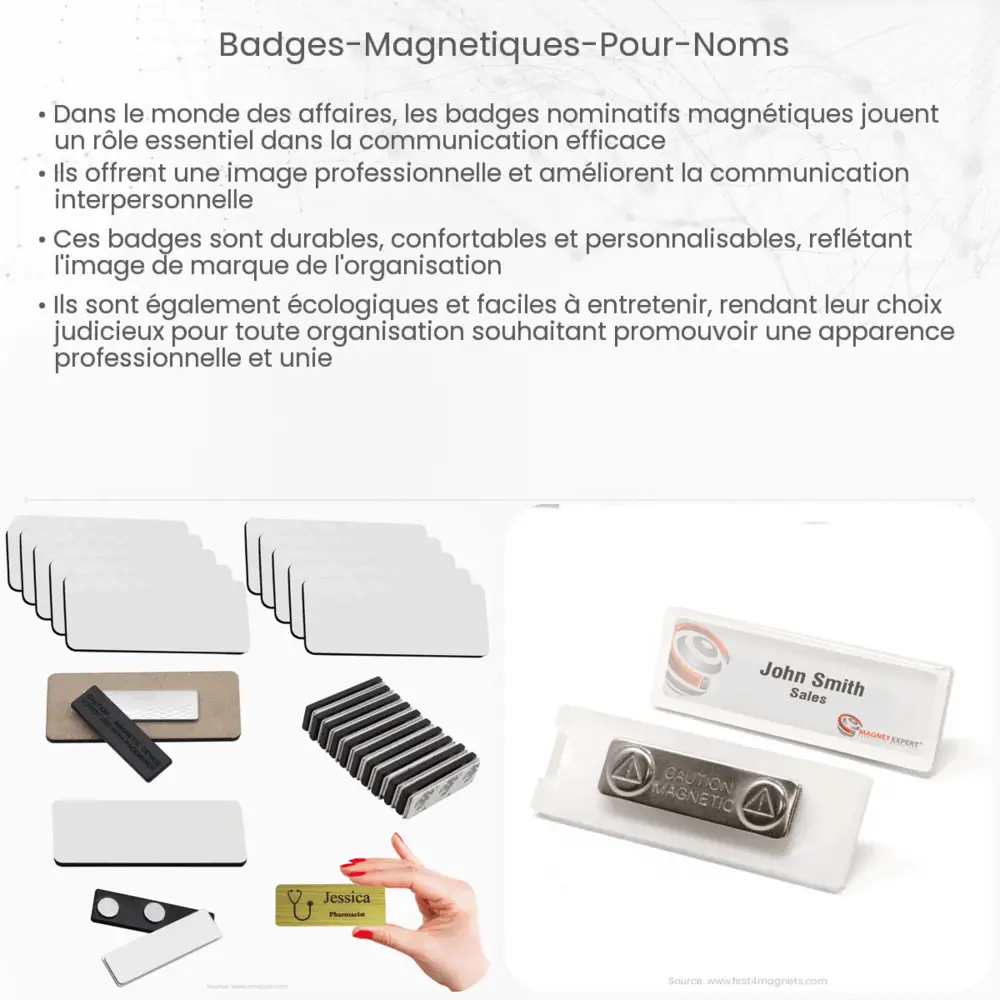 Badges magnétiques pour noms