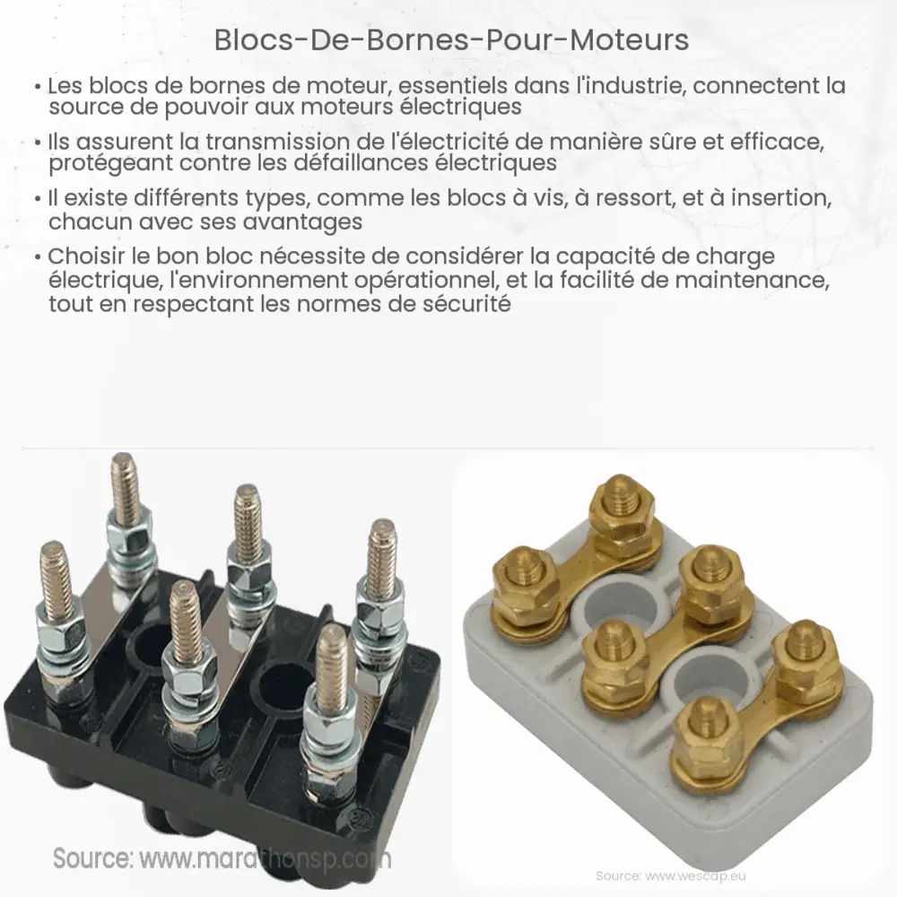 Blocs de bornes pour moteurs