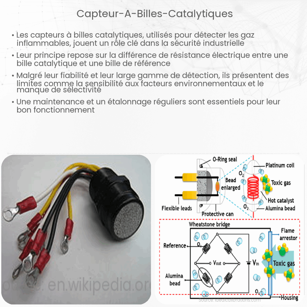Capteur à billes catalytiques