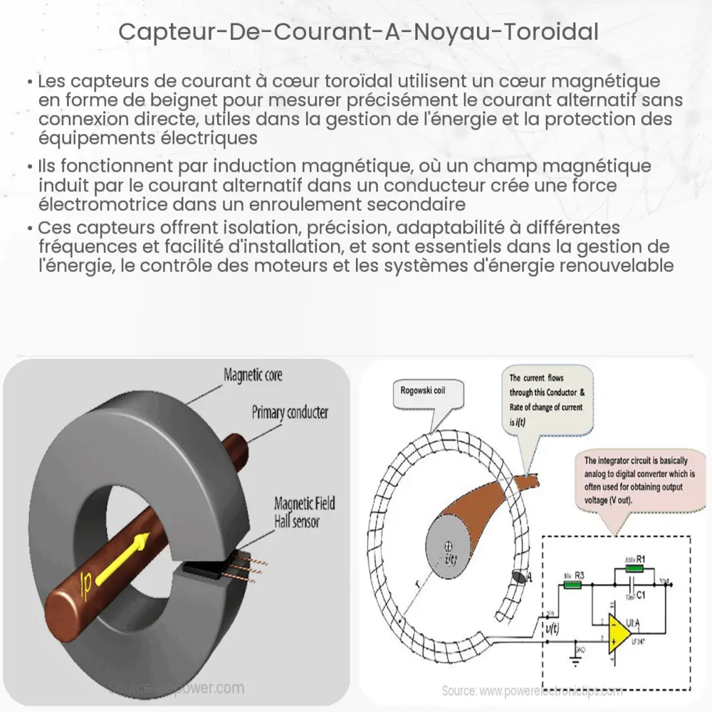 Capteur de courant à noyau toroïdal