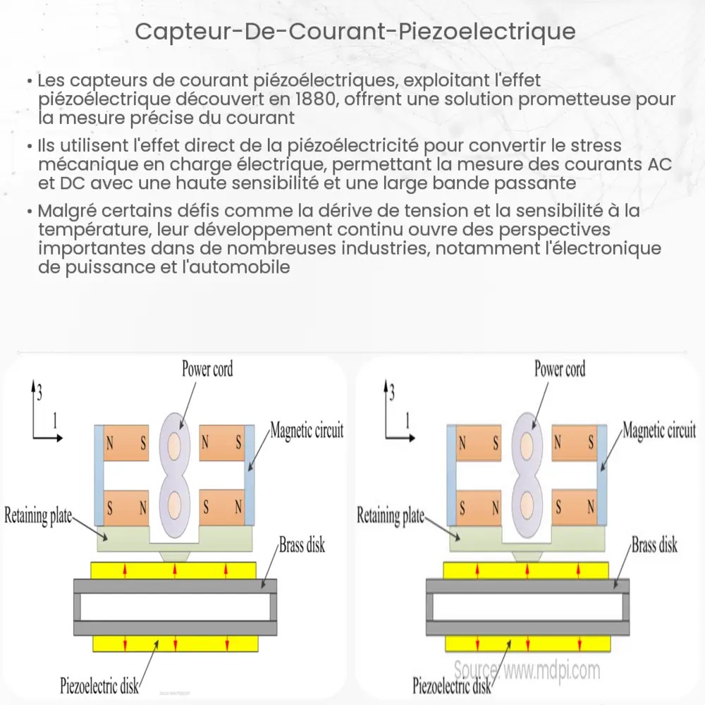Capteur de courant piézoélectrique