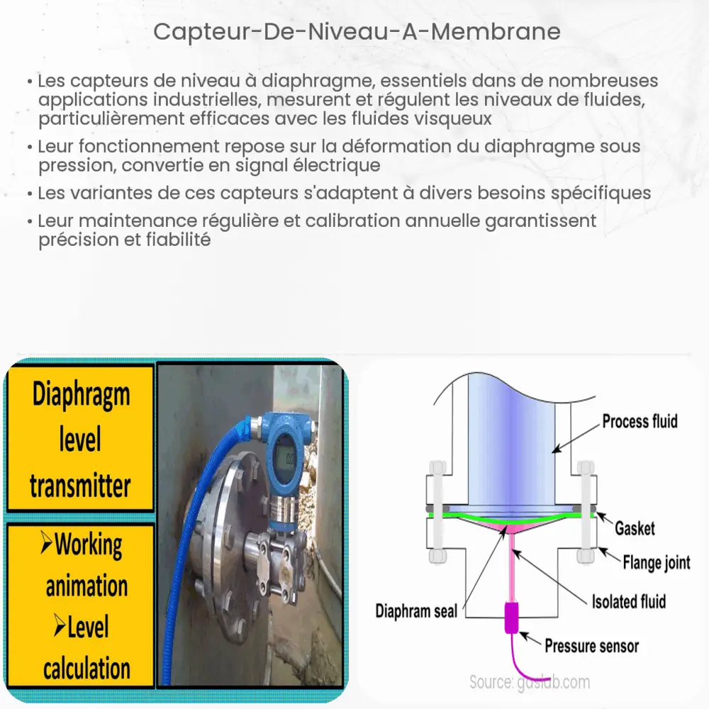 Capteur de niveau à membrane