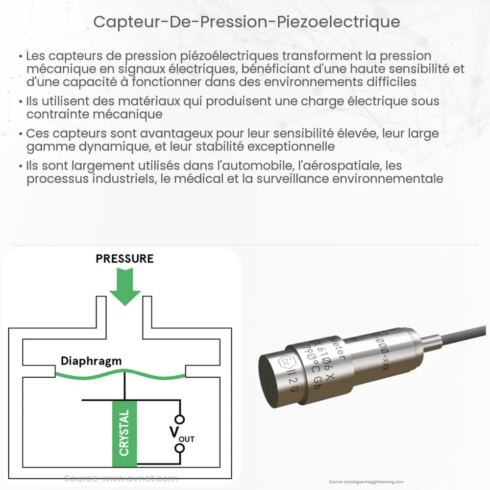 Capteur de pression piézoélectrique