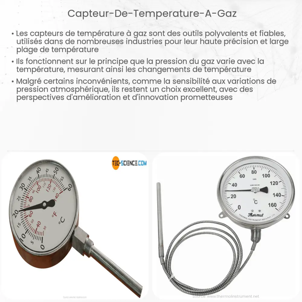 Capteur de température à gaz
