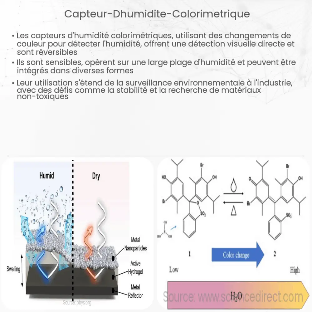 Capteur d'humidité colorimétrique
