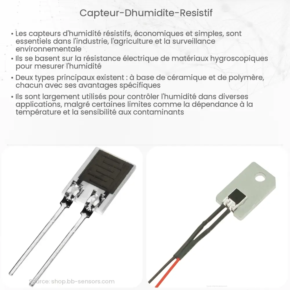 Capteur d'humidité résistif