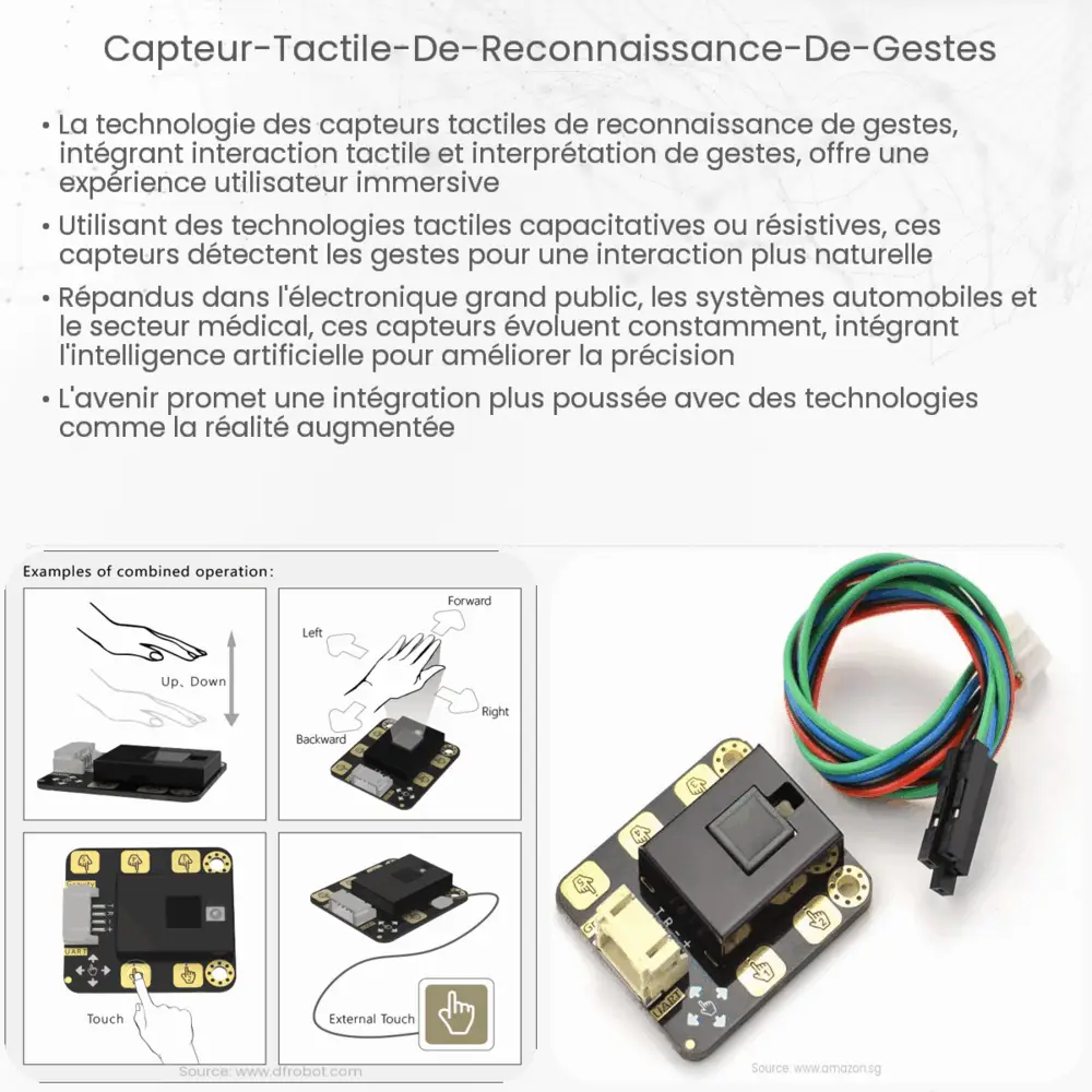 Capteur tactile de reconnaissance de gestes