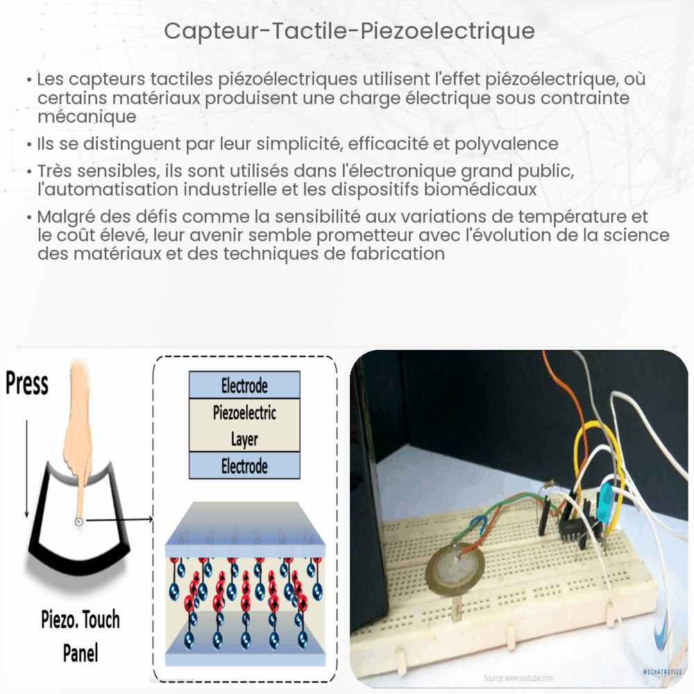 Capteur tactile piézoélectrique