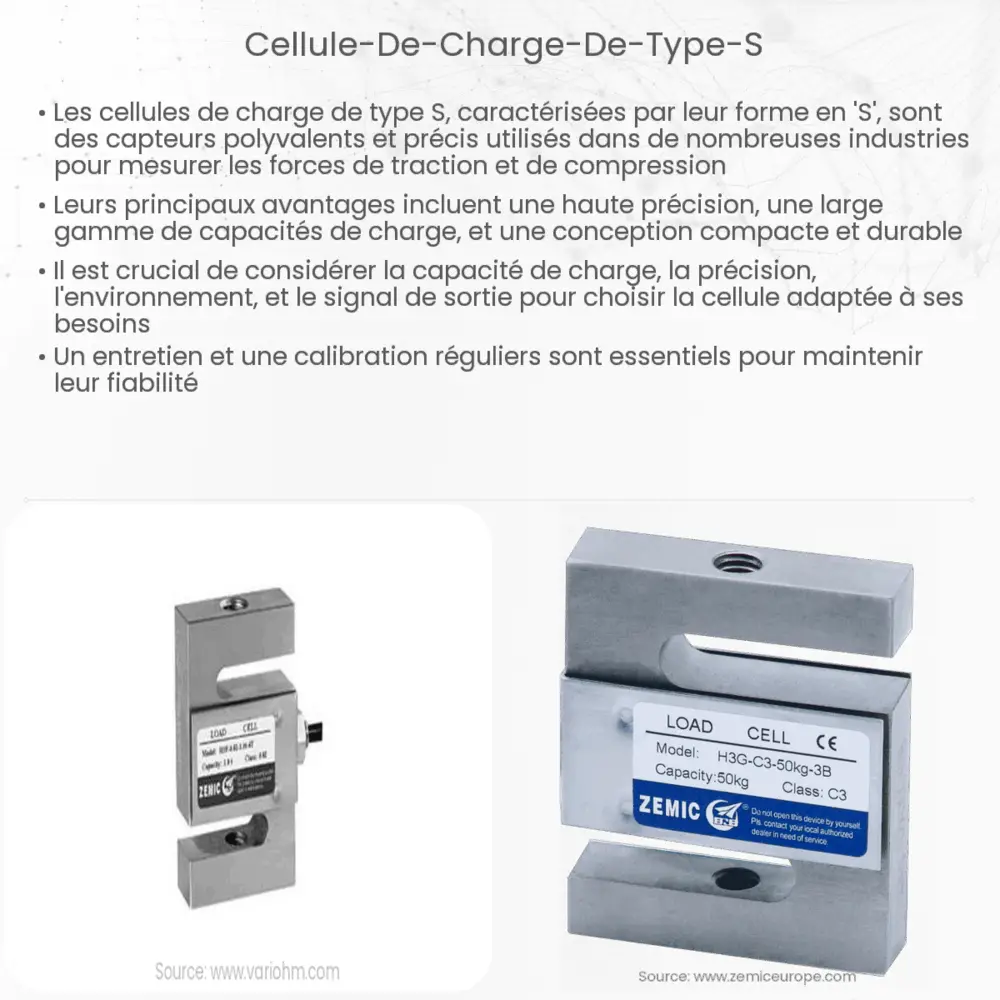 Cellule de charge de type S