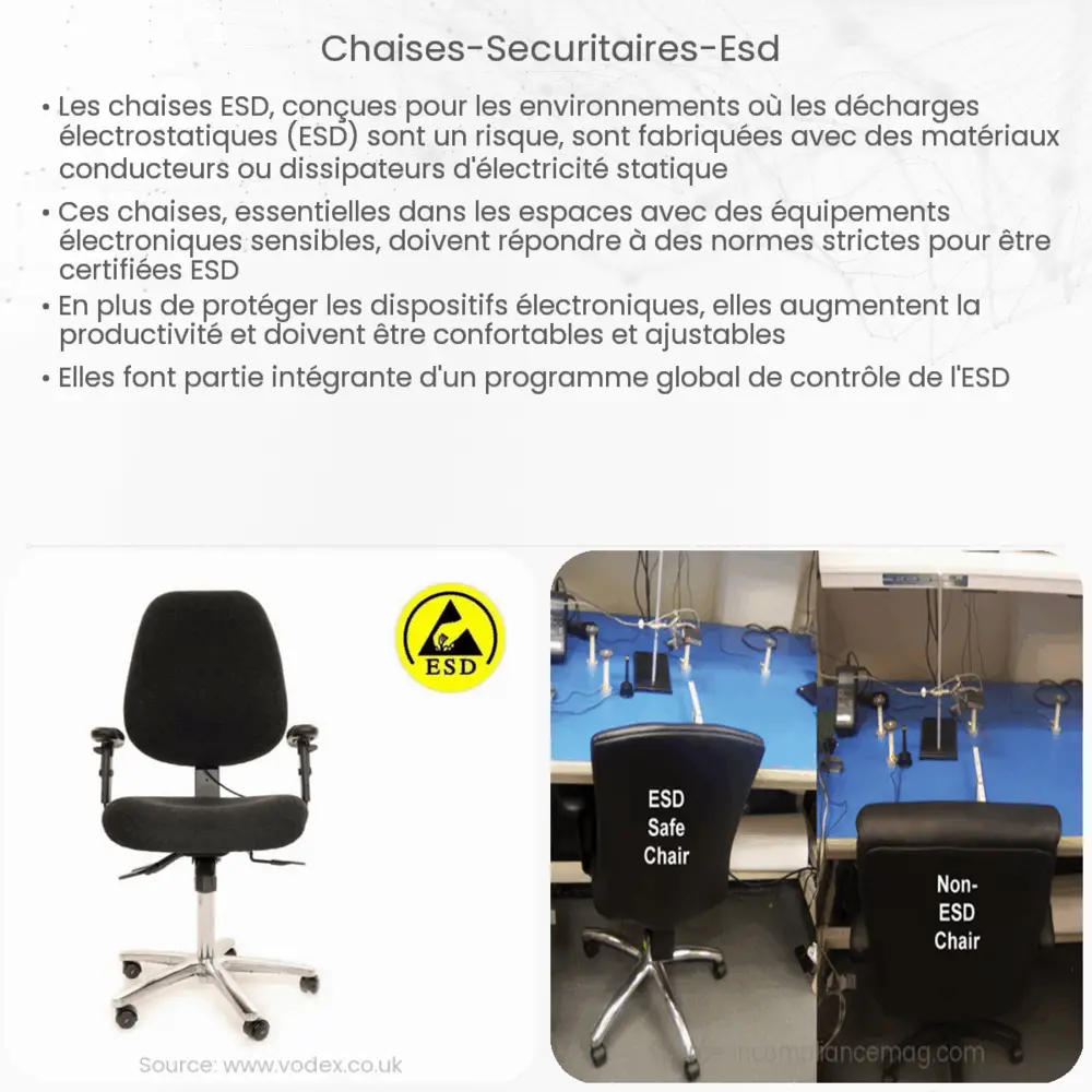 Chaises sécuritaires ESD