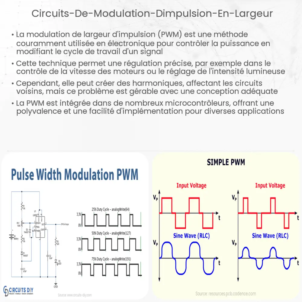 Circuits de modulation d'impulsion en largeur
