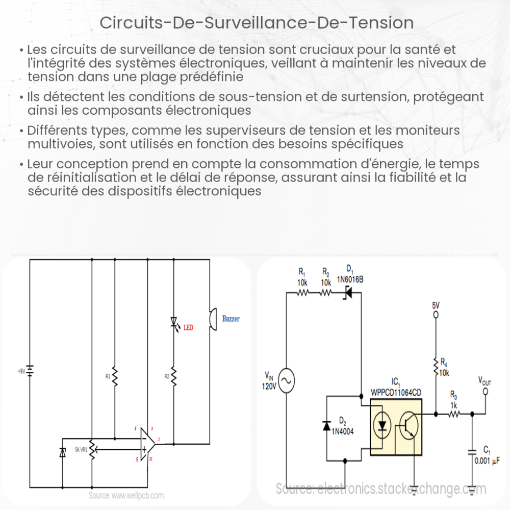 Circuits de surveillance de tension