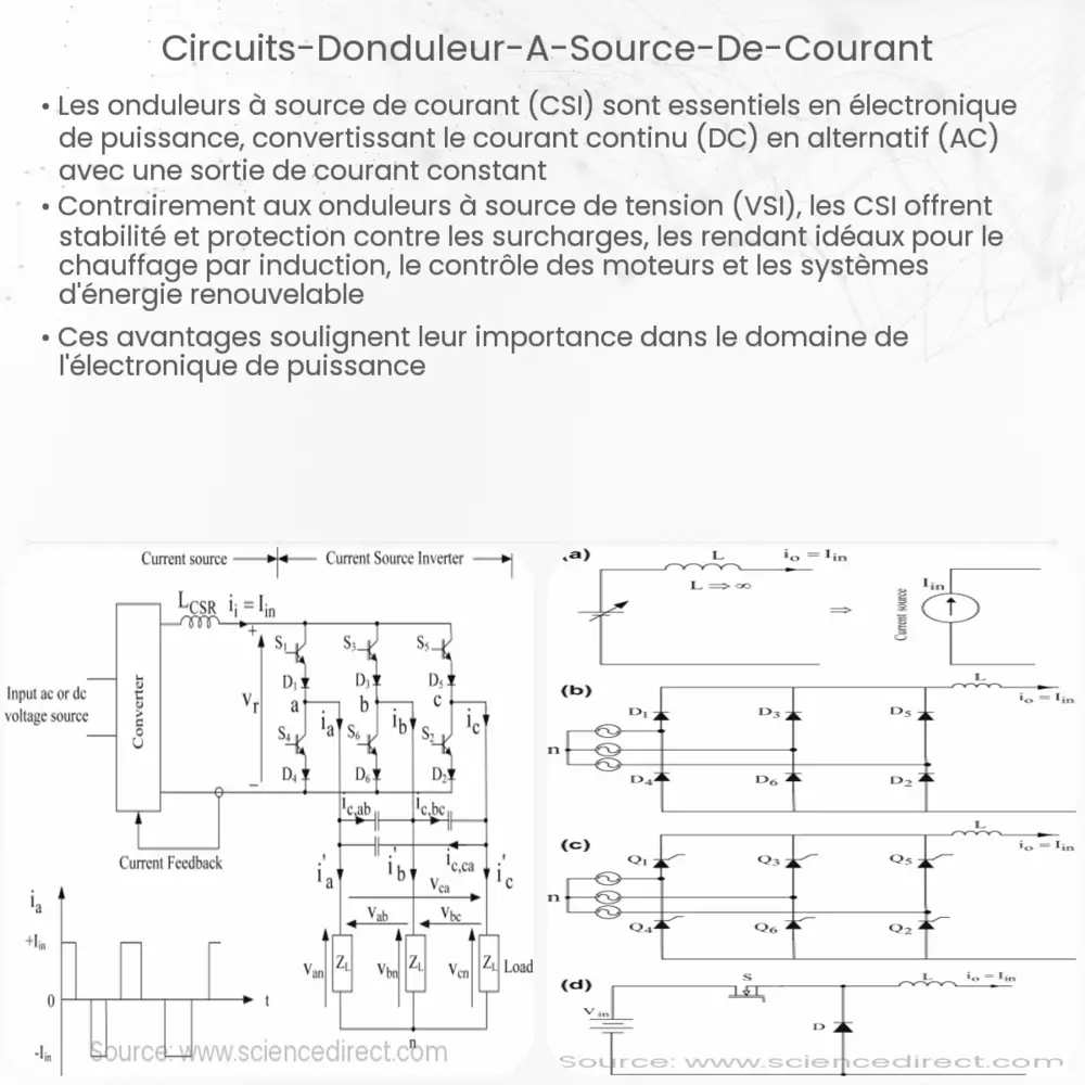 Circuits d'onduleur à source de courant