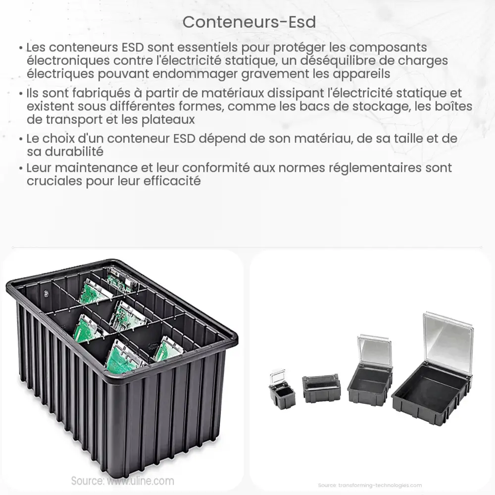 Conteneurs ESD Comment ça marche, application et avantages