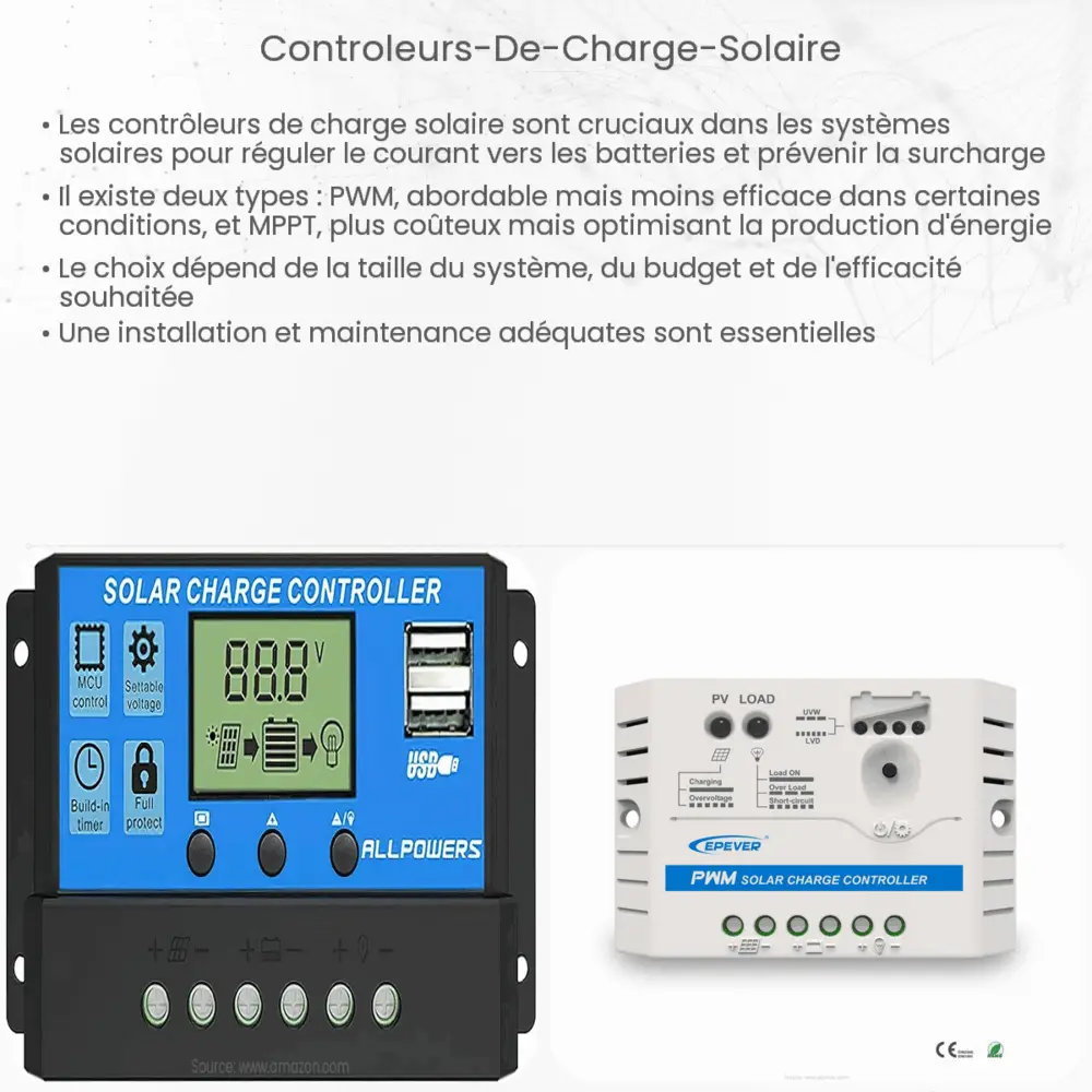 Contrôleurs de charge solaire