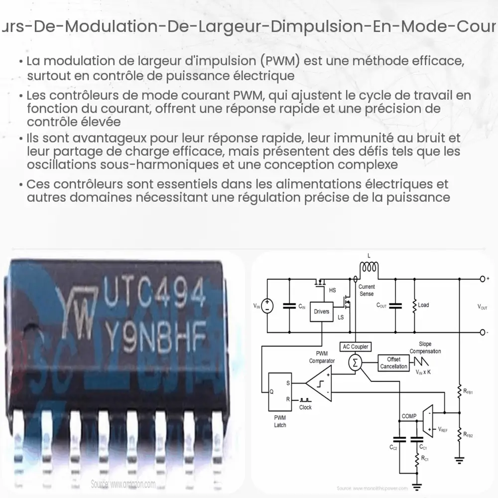 Contrôleurs de modulation de largeur d'impulsion en mode courant (PWM)