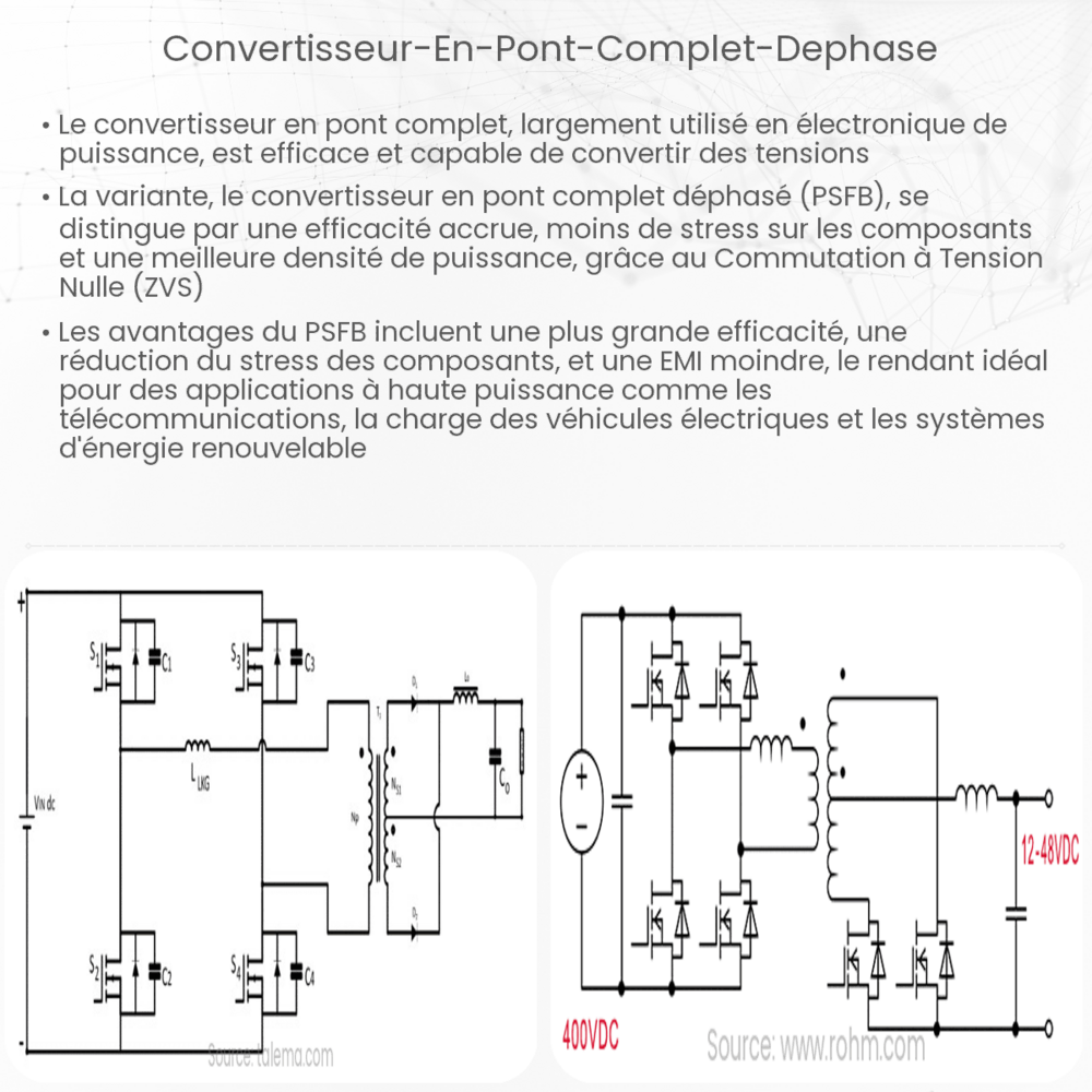 Convertisseur en pont complet déphasé