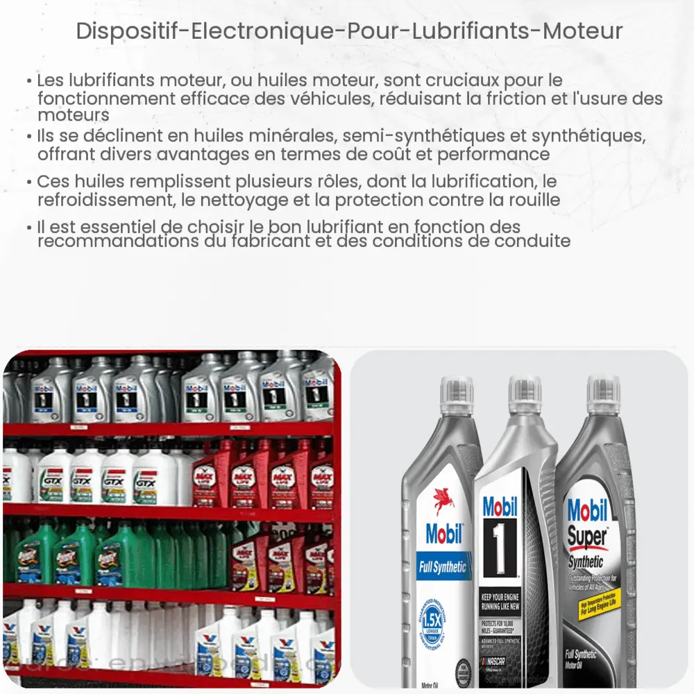 Dispositif électronique pour lubrifiants moteur