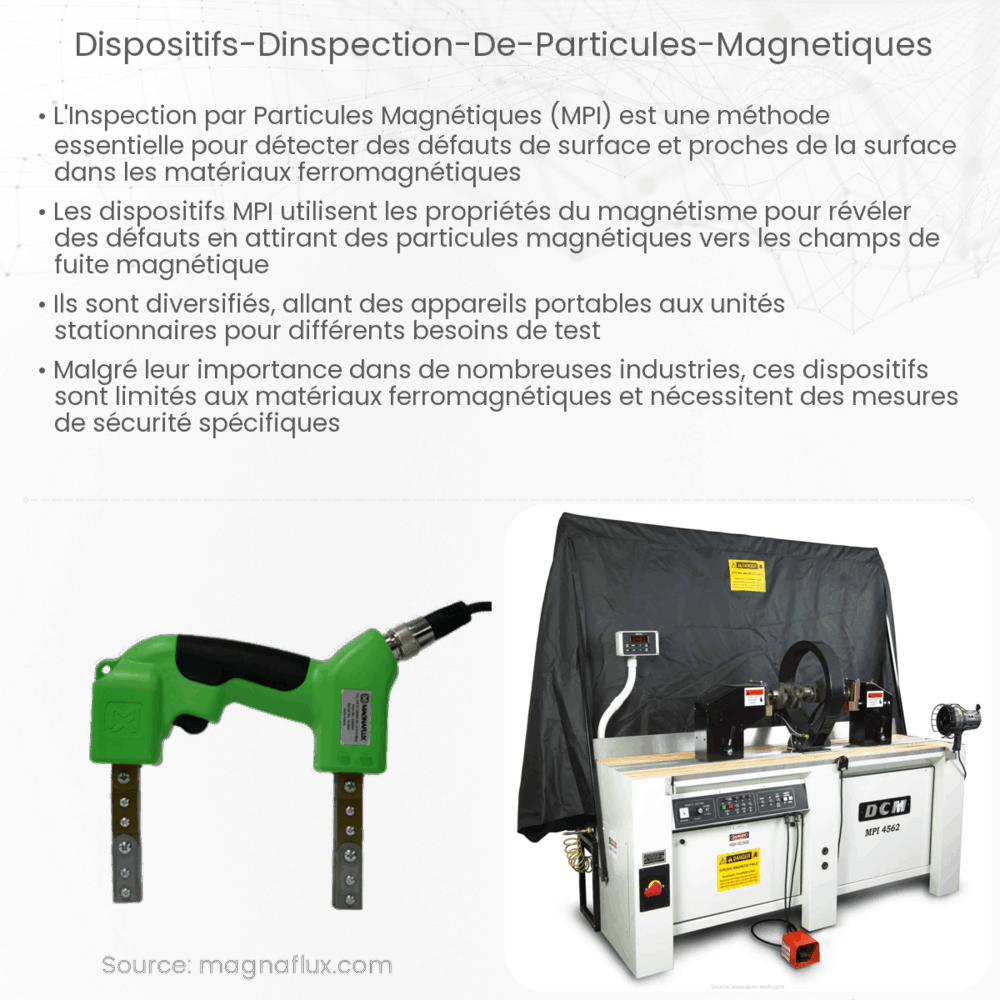 Dispositifs d'inspection de particules magnétiques