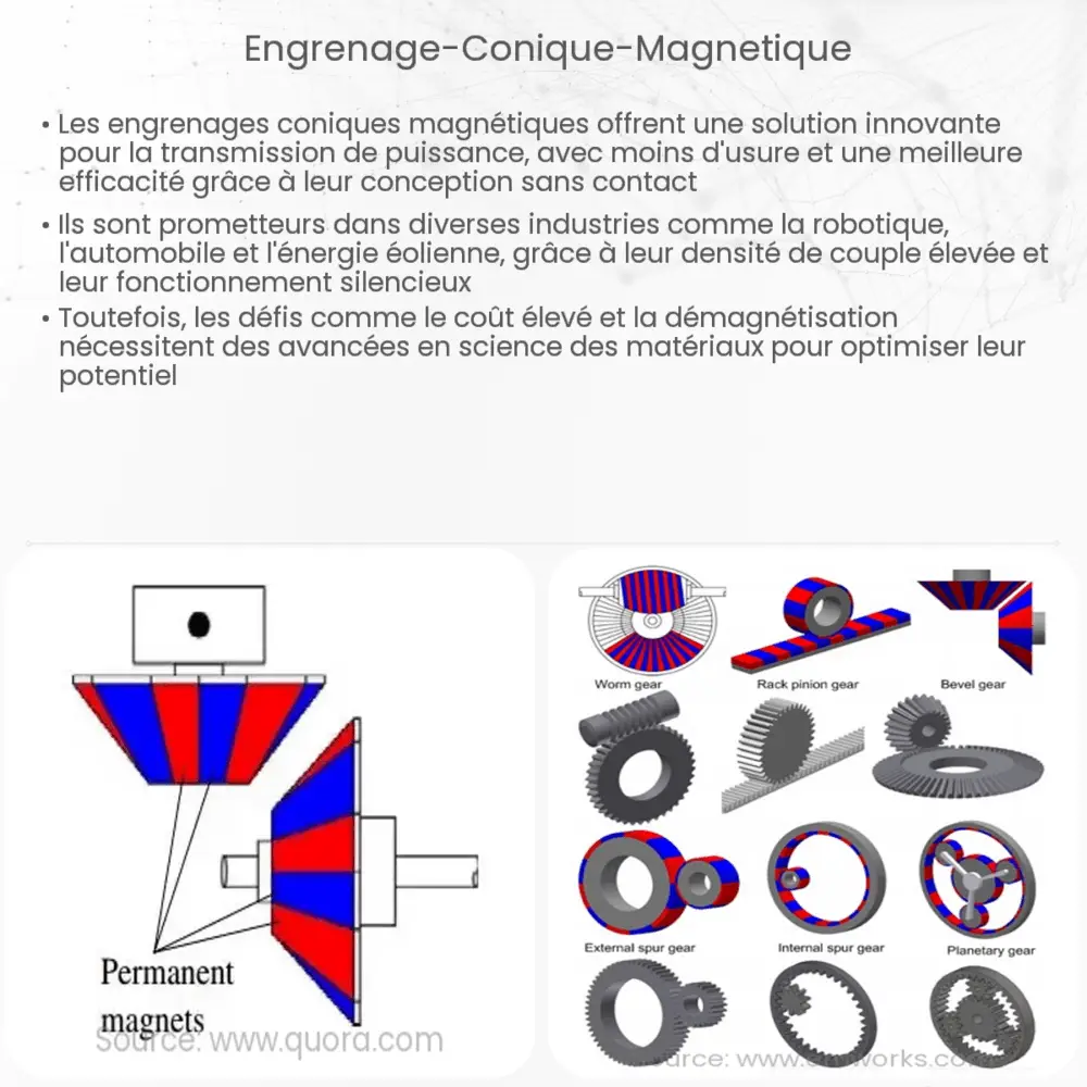 Engrenage conique magnétique