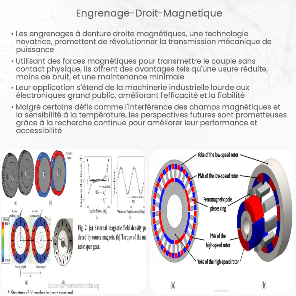 Engrenage droit magnétique