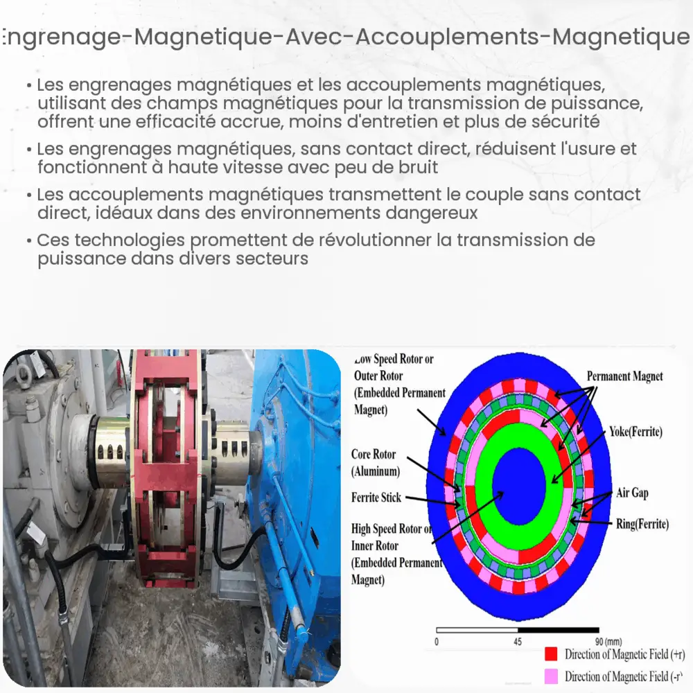 Engrenage magnétique avec accouplements magnétiques