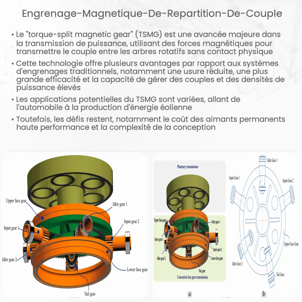 Engrenage magnétique de répartition de couple