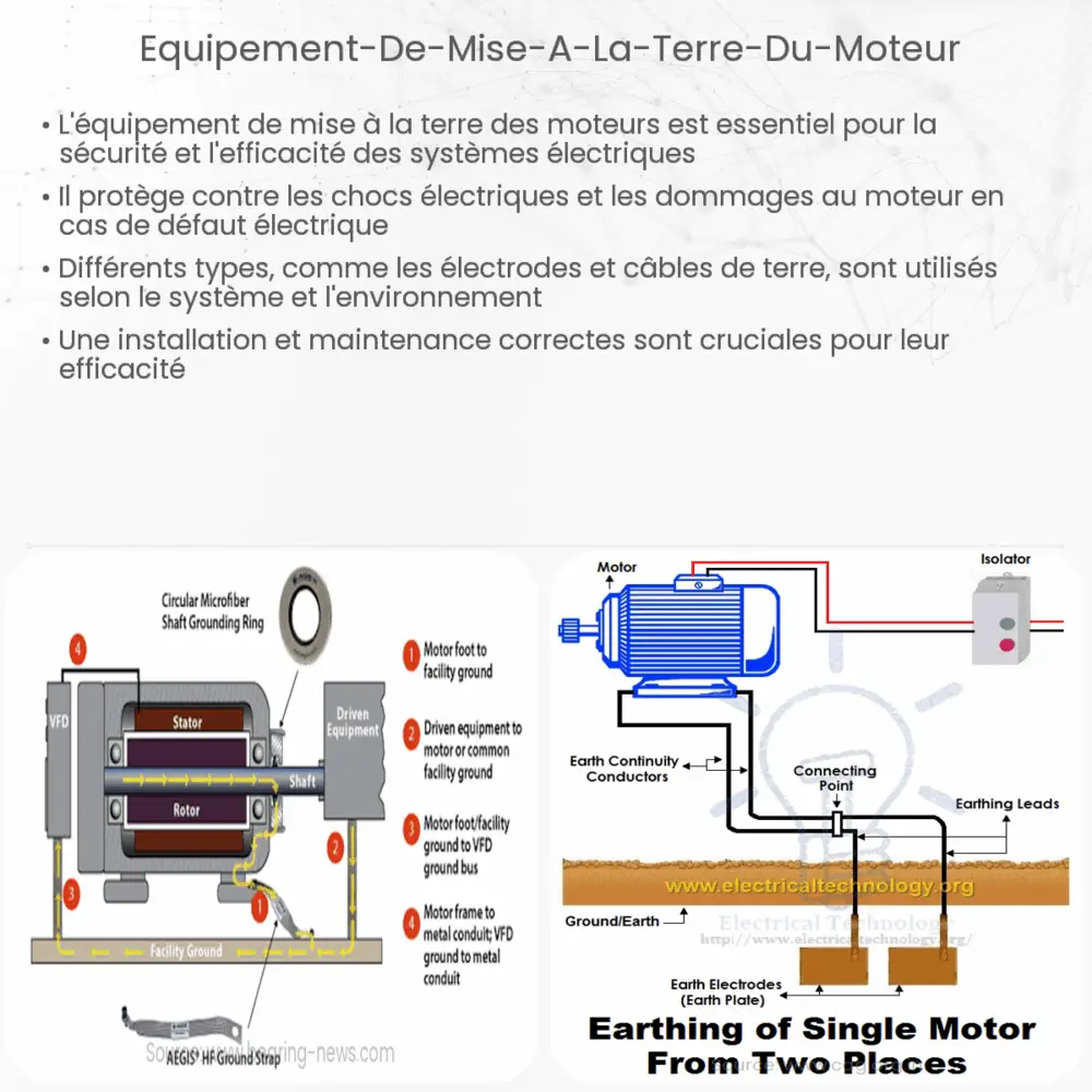Équipement de mise à la terre du moteur