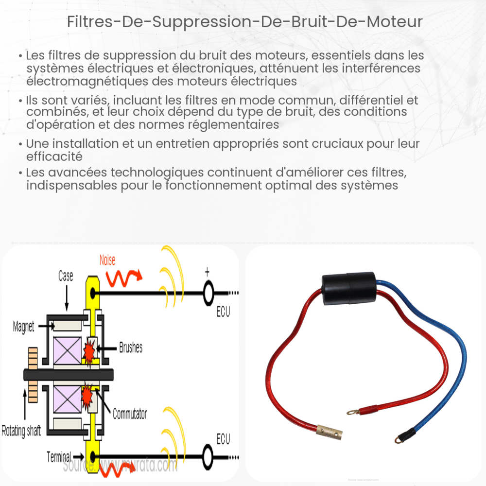 Filtres de suppression de bruit de moteur