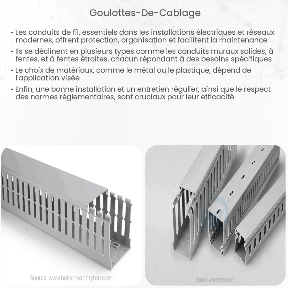 Goulottes de câblage
