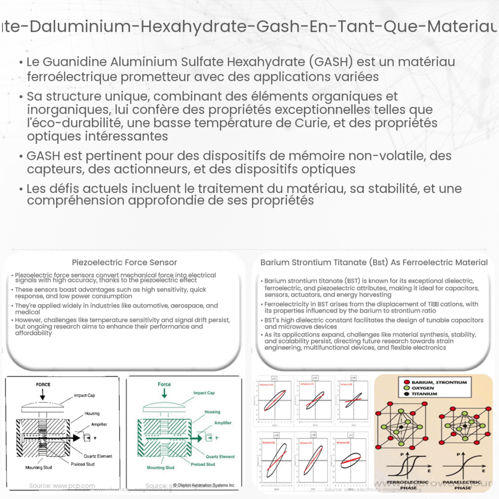 Guanidine sulfate d'aluminium hexahydraté (GASH) en tant que Matériau Ferroélectrique