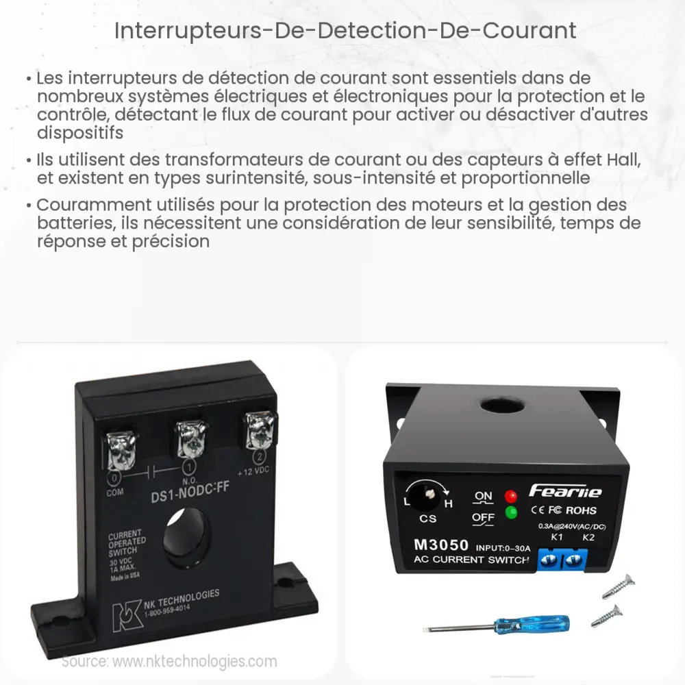 Interrupteurs de détection de courant