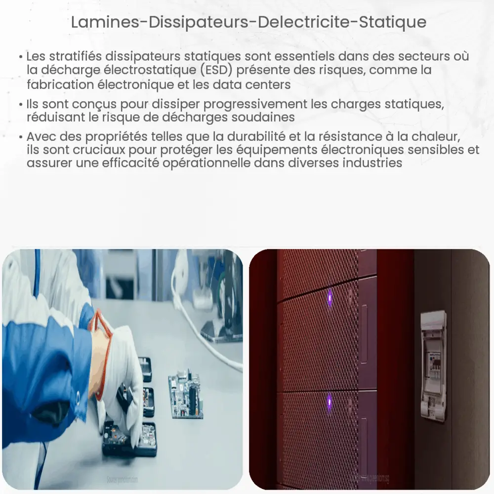 Laminés dissipateurs d'électricité statique