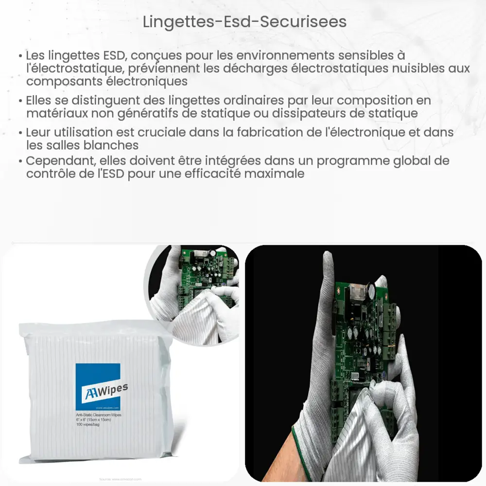 Lingettes ESD sécurisées