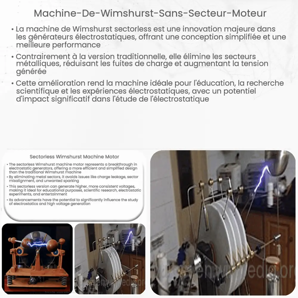 Machine de Wimshurst sans secteur moteur
