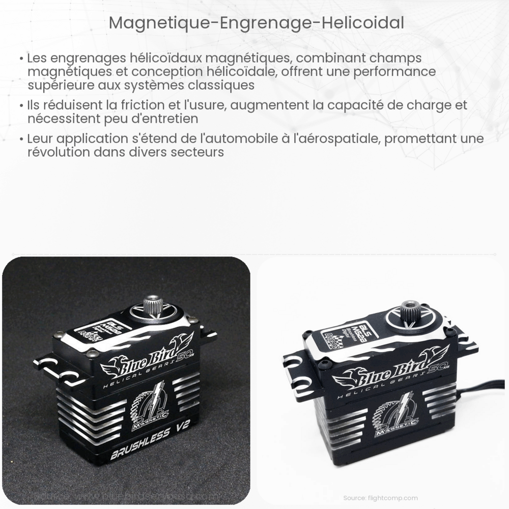 Magnétique engrenage hélicoïdal