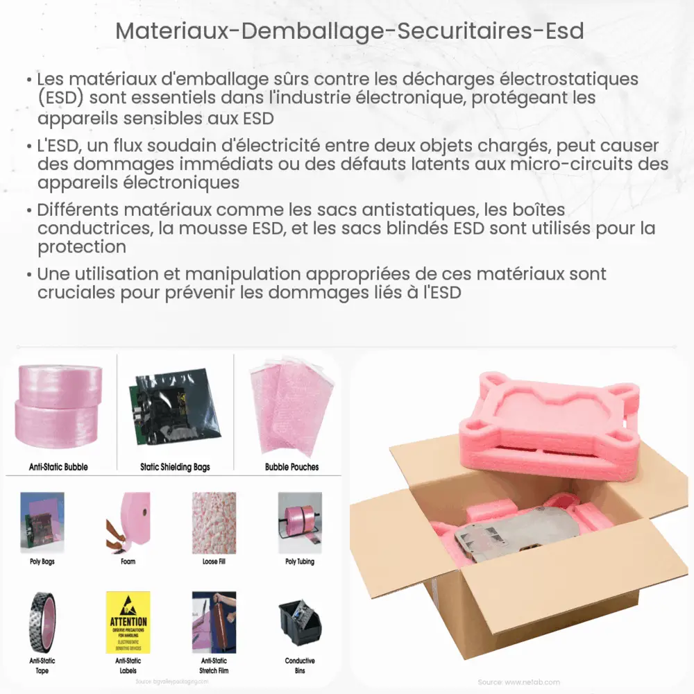 Matériaux d'emballage sécuritaires ESD