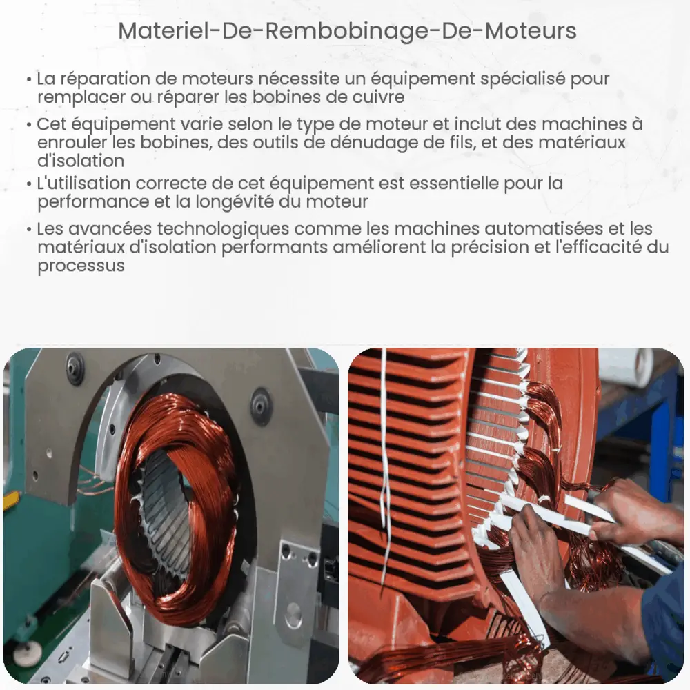 Matériel de rembobinage de moteurs