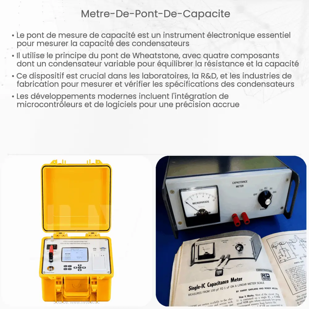 Mètre de pont de capacité Comment ça marche, application et avantages