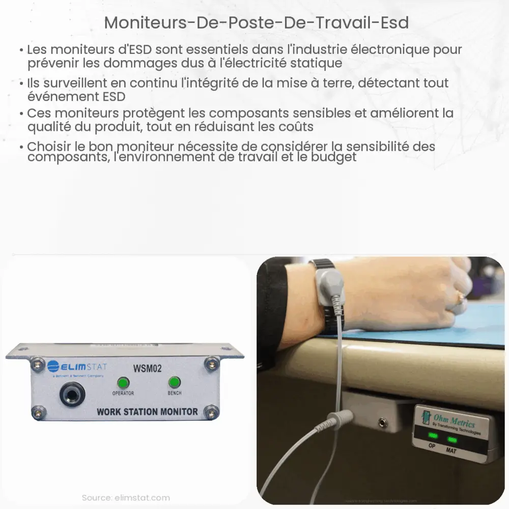 Moniteurs de poste de travail ESD