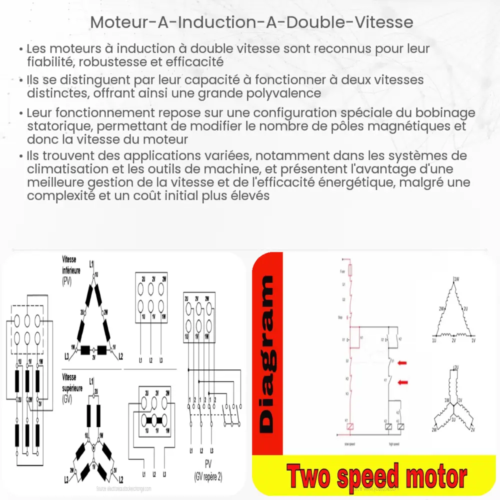Moteur à induction à double vitesse