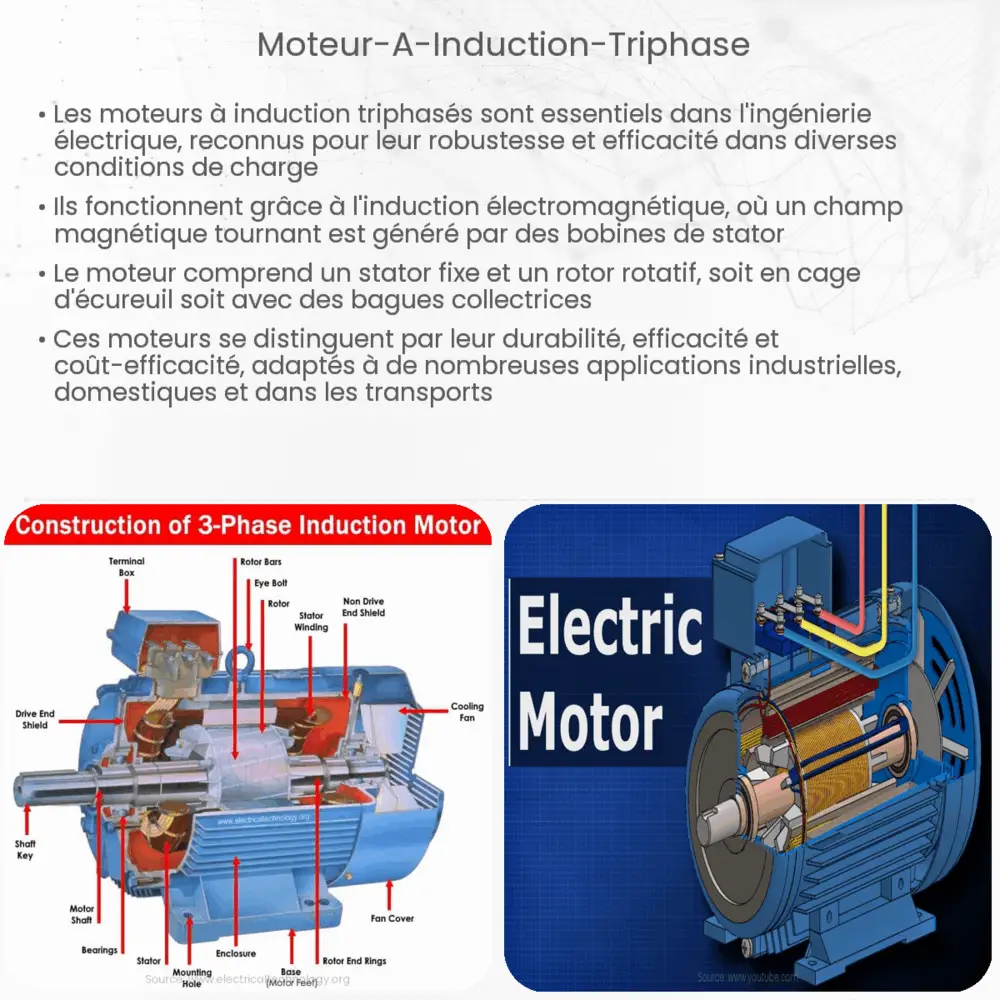 Moteur à induction triphasé