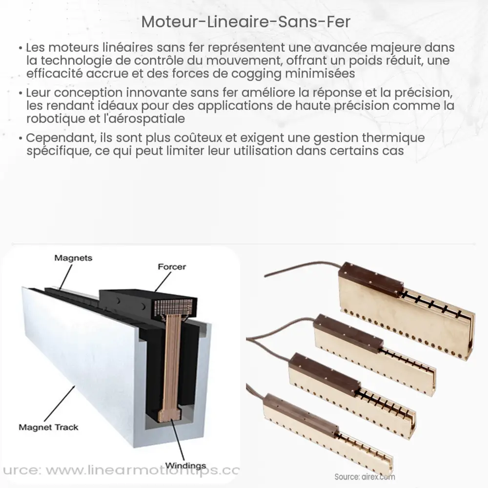 Moteur linéaire sans fer
