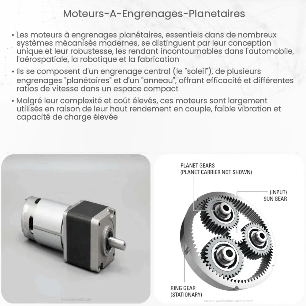 Moteurs à engrenages planétaires