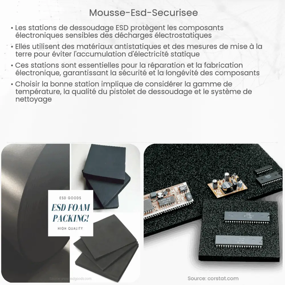 Mousse ESD sécurisée