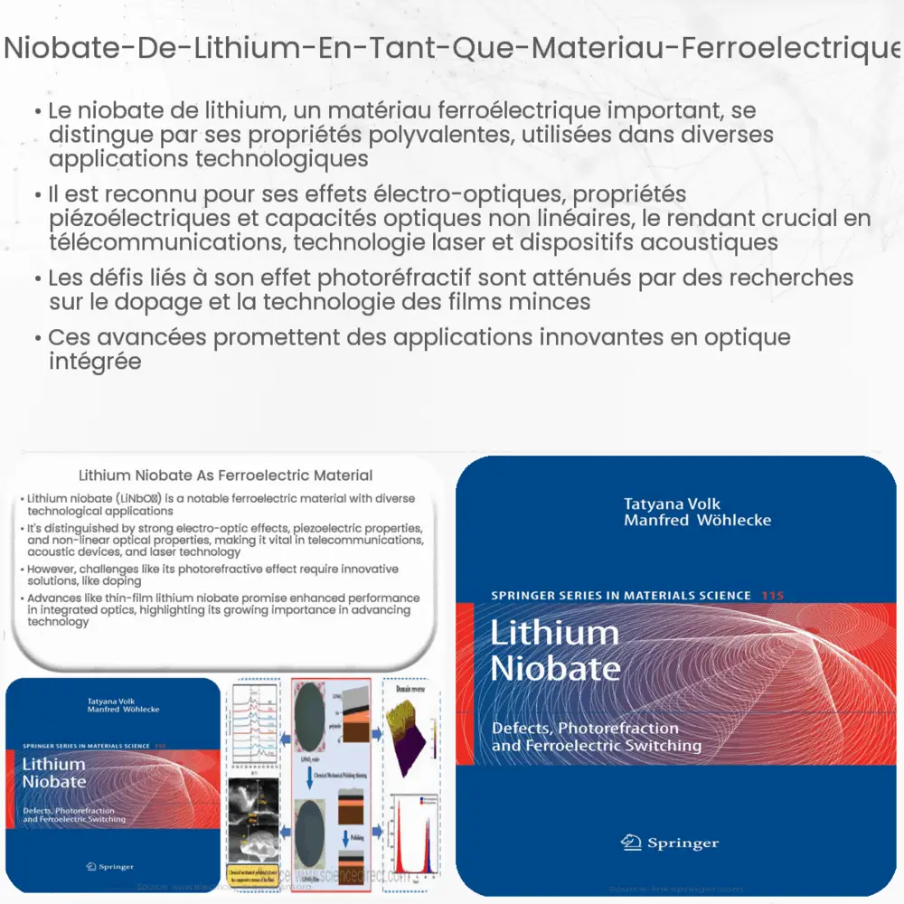Niobate de lithium en tant que matériau ferroélectrique