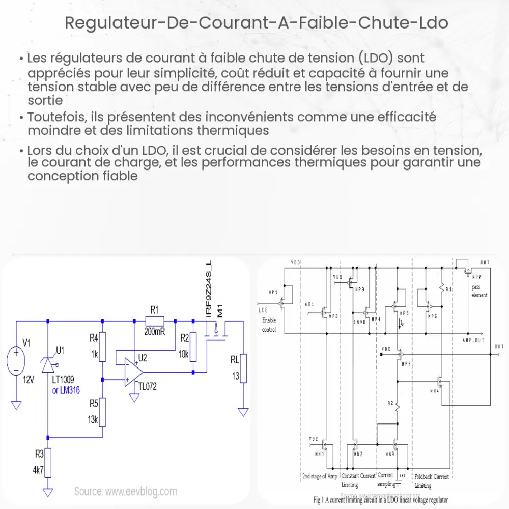 Régulateur de courant à faible chute (LDO)