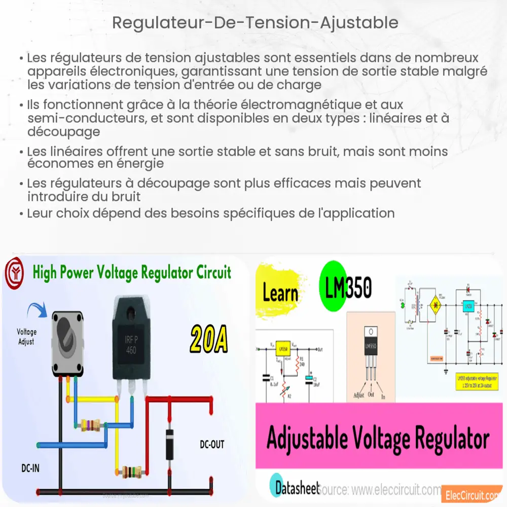Régulateur de tension ajustable
