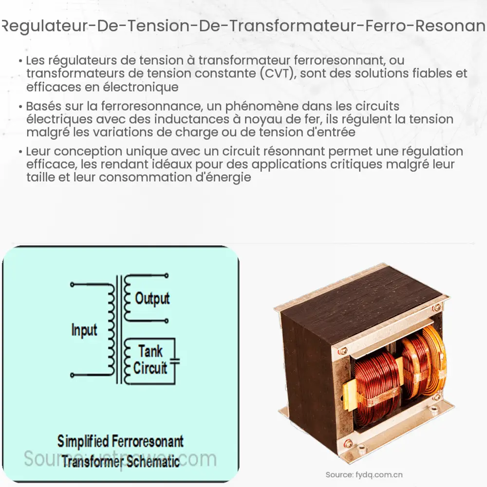 Régulateur de tension de transformateur ferro-résonant